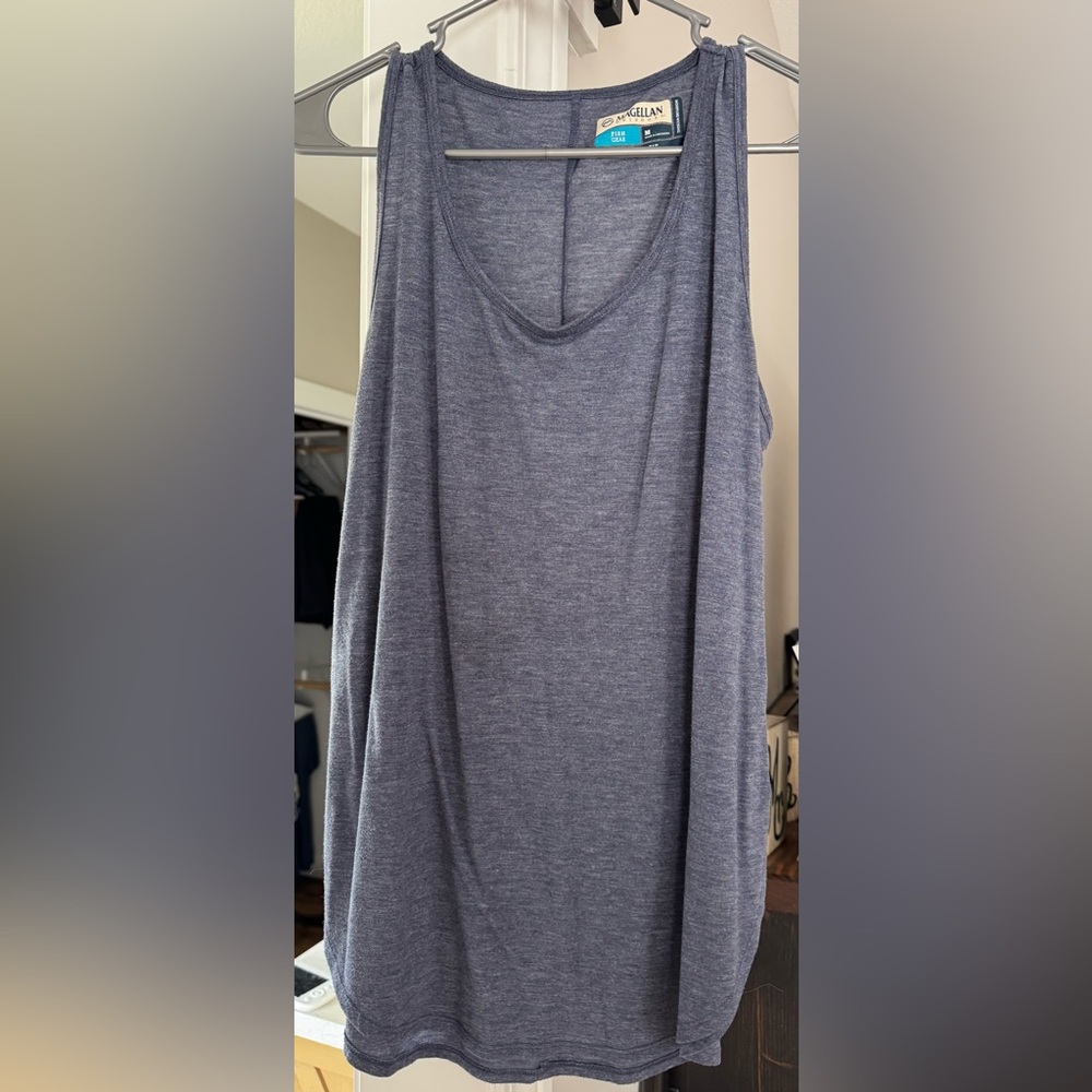 Magellan Outdoors Classic Fit Blue Top - medium